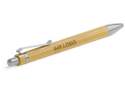 Essence - Personalisierte Kugelschreiber aus Bambus als Werbeartikel