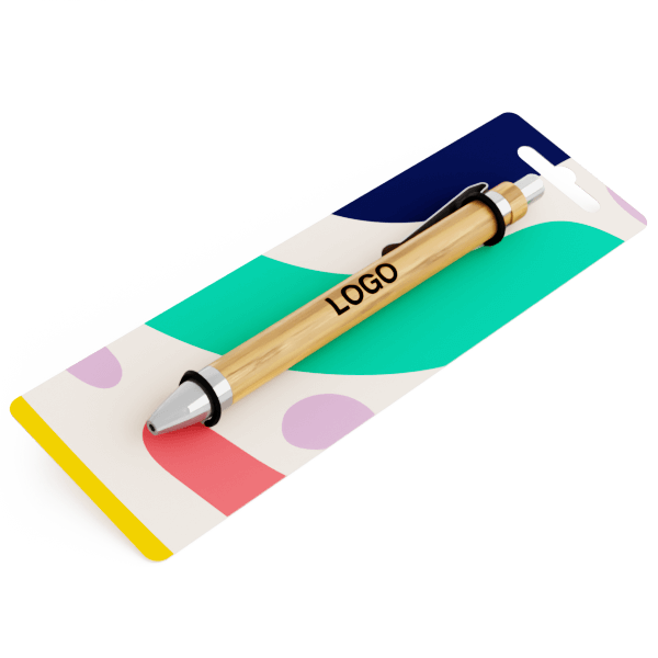 Essence - Kugelschreiber aus Bambus mit Logodruck