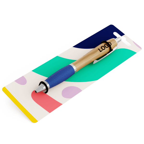 Ridge - Kugelschreiber aus Bambus mit Logodruck