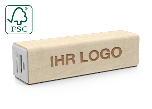 Maple - Powerbank Mit Gravur Maple - Powerbank Mit Gravur