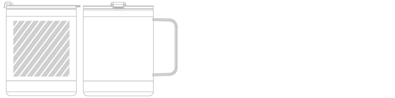 Reise-Becher Siebdruck Reise-Becher Siebdruck