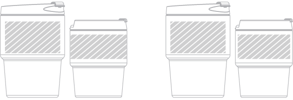 Reise-Becher Siebdruck