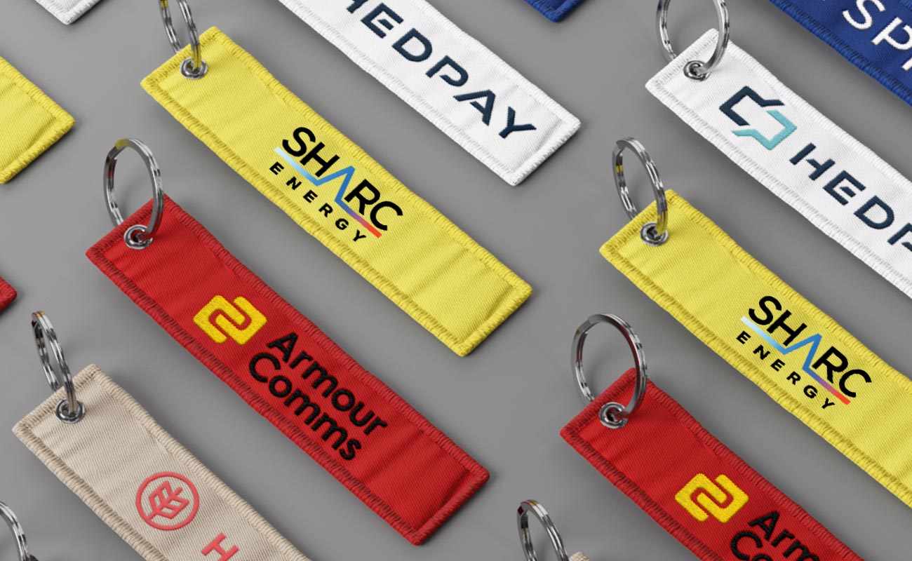 JetTag - Personalisierte Schlüsselanhänger aus Stoff mit Logodruck gallery thumbnail