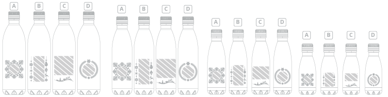 Wasserflasche Siebdruck