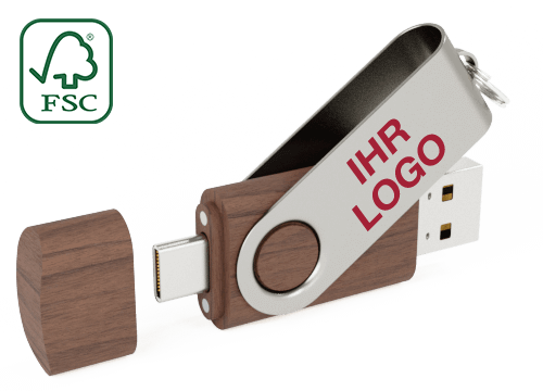 Twister Go Wood - USB Stick Werbeartikel