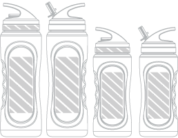 Wasserflasche Siebdruck