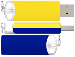 Kombinierte Farben sind möglich. Wählen Sie 2 verschiedene Standardfarben für die farbigen Bestandteile.